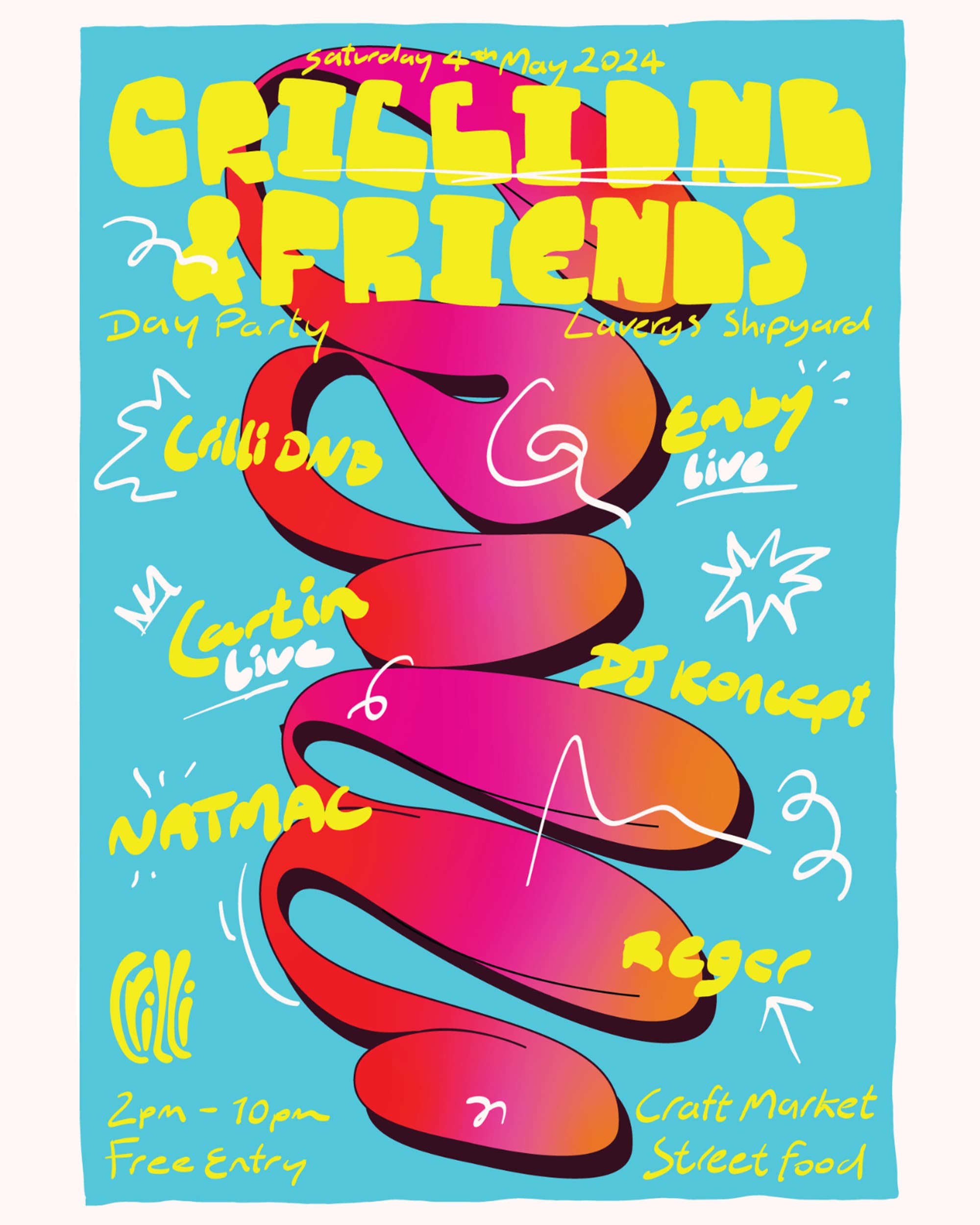 Crilli DnB & Friends event poster