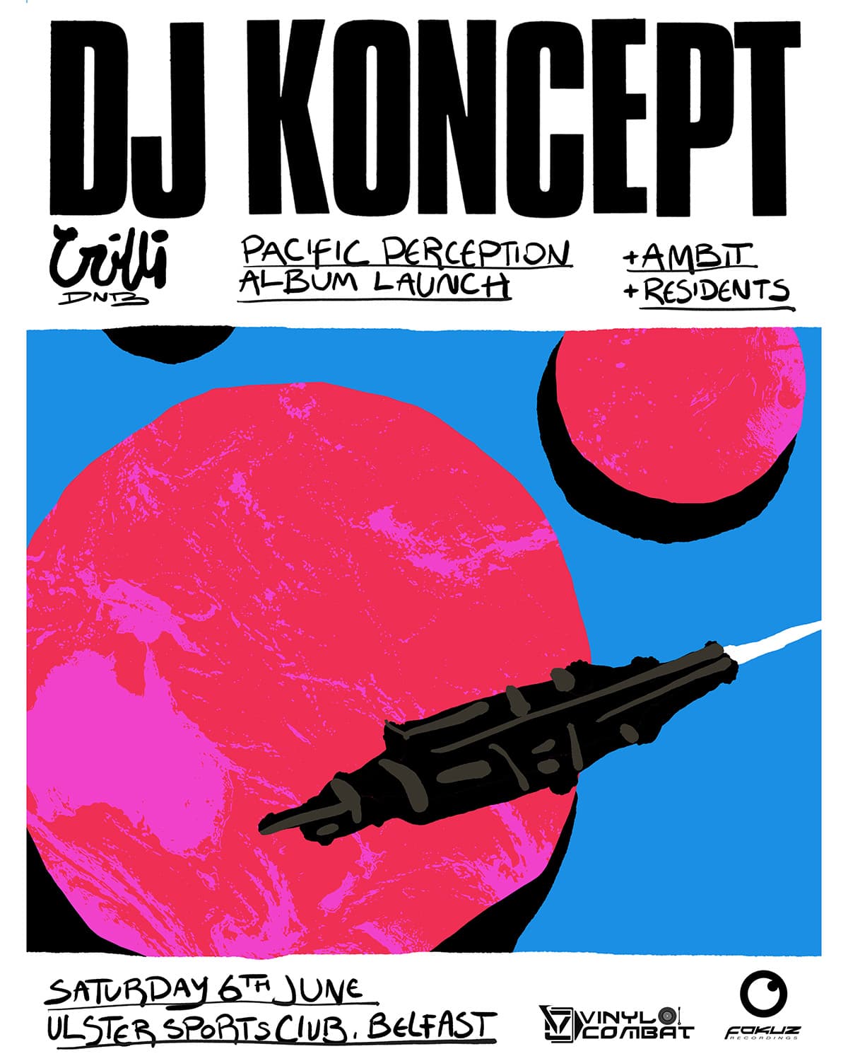 DJ Koncept Pacific Perception LP launch event poster