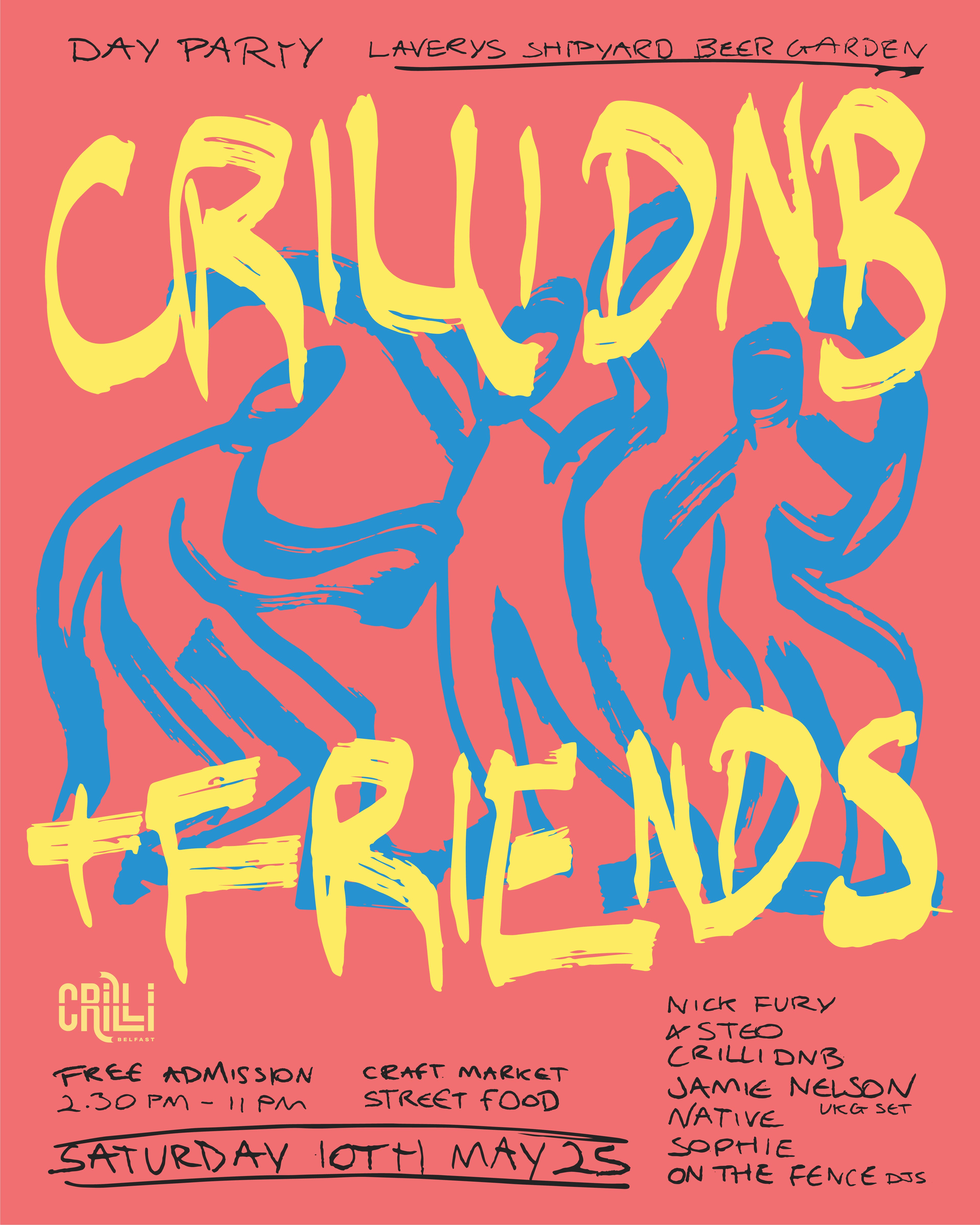 Crilli DnB + Friends event poster